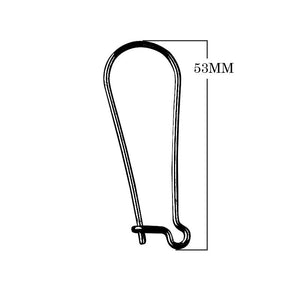 Black Rhodium Overlay Long Hook Earwire Jewelry Finding Handcrafted In India