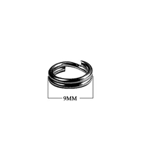 Black Rhodium Overlay Double Loop Jump Ring Jewelry Finding Handcrafted In India