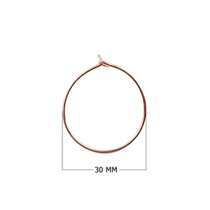 Rose Gold Overlay Round Hoop Earwire Handcrafted In India For Jewelry Making