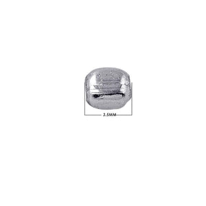 Silver Overlay Crimp Bead for jewelry making with polished finish