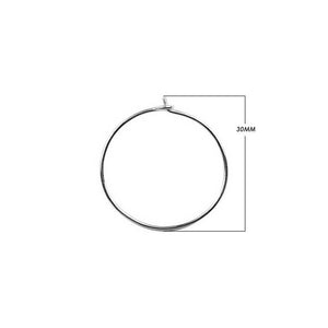 Silver Overlay Round Hoop Earwire Wholesale handcrafted in India with polished circular design