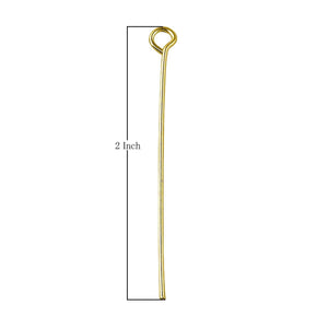 18K gold overlay over copper eye pin with polished finish.