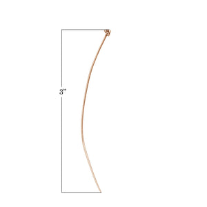 Handcrafted cone head pin with rose gold overlay over copper made in India for wholesale jewelry use.