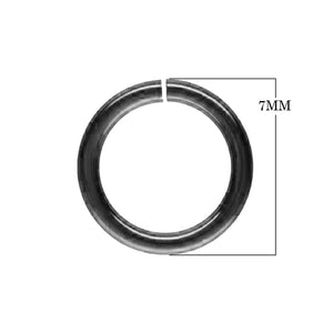 JOR-100 Black Rhodium Overlay Open Jump Ring Beads Bali Designs Inc 7MM