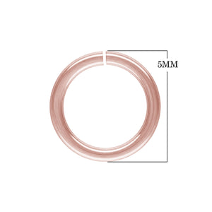 JORG-100 Rose Gold Overlay Open Jump Ring Beads Bali Designs Inc 5MM