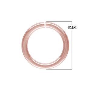 JORG-100 Rose Gold Overlay Open Jump Ring Beads Bali Designs Inc 6MM
