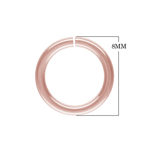 JORG-100 Rose Gold Overlay Open Jump Ring Beads Bali Designs Inc 8MM