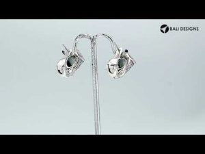 Wholesale sterling silver Mystic Quartz and Cubic Zirconia earrings with polished handcrafted detailing