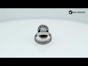 Wholesale Sterling Silver Mystic Quartz Ring With Filigree And Beaded Balinese Design Handcrafted In Bali