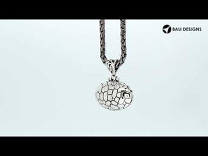 Sterling Silver Delightful charming Pendant With Plain Silver Jewelry Bali Designs Inc