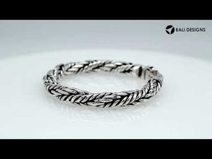 Sterling Silver 7MM Bali Woven Bracelet with Box Clasp wholesale jewelry