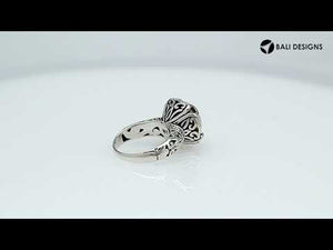 Sterling Silver Filigree Ring With Mabe Pearl And Polished Finish