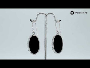 Wholesale Sterling Silver Oval Earrings With Abalone Shell And Hammered Edge