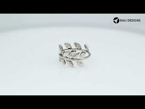 Sterling Silver Beautiful Simple Designer Leaf Ring In Elegant Style