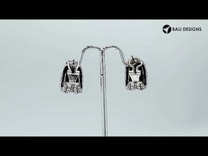 Sterling Silver Woven Texture Hoop Earrings