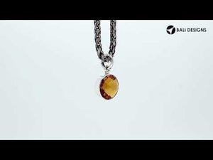 Citrine Quartz 925 silver round-cut pendant for wholesale jewelry orders