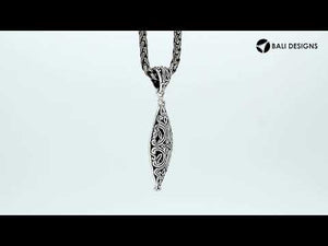 925 Silver Balinese Engraved Designer Oval Pendant For Wholesale Jewelry Collection