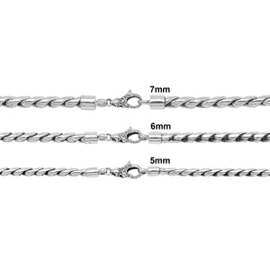 Sterling Silver Bali Handcrafted Wide Link Chain Bracelet With Secure Lobster Lock.