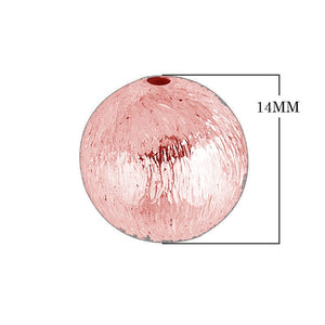 SBRG-101 Rose Gold Overlay Seamless Bead Brushed Finish Beads Bali Designs Inc 14MM