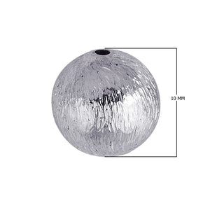 SBSF-101 Silver Overlay Seamless Bead Brushed Finish Beads Bali Designs Inc 10MM