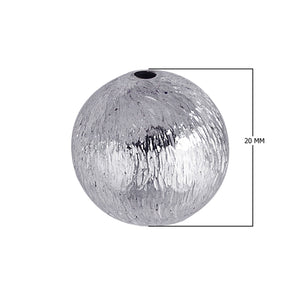 SBSF-101 Silver Overlay Seamless Bead Brushed Finish Beads Bali Designs Inc 20MM