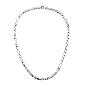 Sterling Silver Bali Hand Crafted 6MM Rope Link Chain Necklace Lobster Clasp