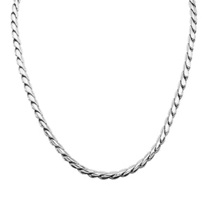 Sterling Silver Bali Hand Crafted 6MM Rope Link Chain Necklace Lobster Clasp