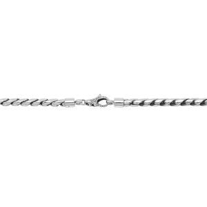 Sterling Silver Bali Hand Crafted 6MM Rope Link Chain Necklace Lobster Clasp