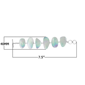 Wholesale Mother Of Pearl bracelet with Sterling Silver links, handcrafted in Bali.