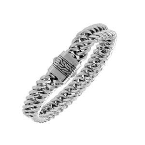 Silver Curb Chain Bracelet With Push Clasp In 925 Sterling Silver For Wholesale