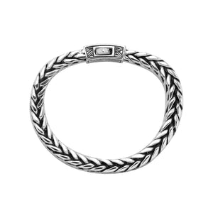 Silver Curb Chain Bracelet With Engraved Box Clasp In 925 Sterling Silver For Wholesale
