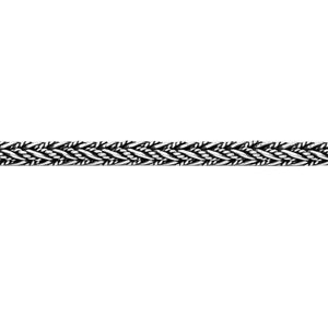 Sterling silver wheat chain bracelet with oxidized finish and hook clasp handcrafted in Bali.