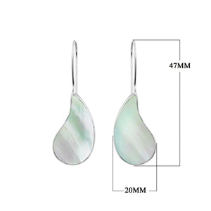 Sterling Silver drop earrings with Mother Of Pearl for wholesale collection