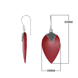 “Wholesale sterling silver drop earrings with Coral, handcrafted Bali jewelry with oxidized beadwork for bulk orders”