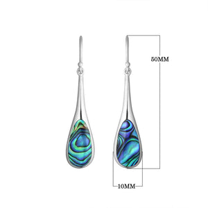 Sterling Silver Earrings With Abalone Shell