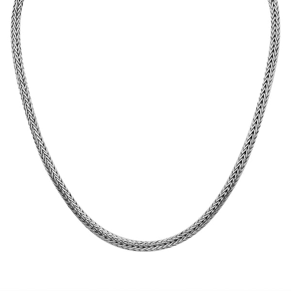 AN-1001-S-4MM-18" Bali Hand Crafted Sterling Silver Chain With lobster Jewelry Bali Designs Inc 