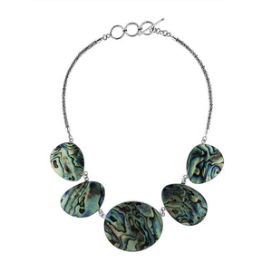 AN-1014-AB Sterling Silver Necklace With Abalone Shell Jewelry Bali Designs Inc