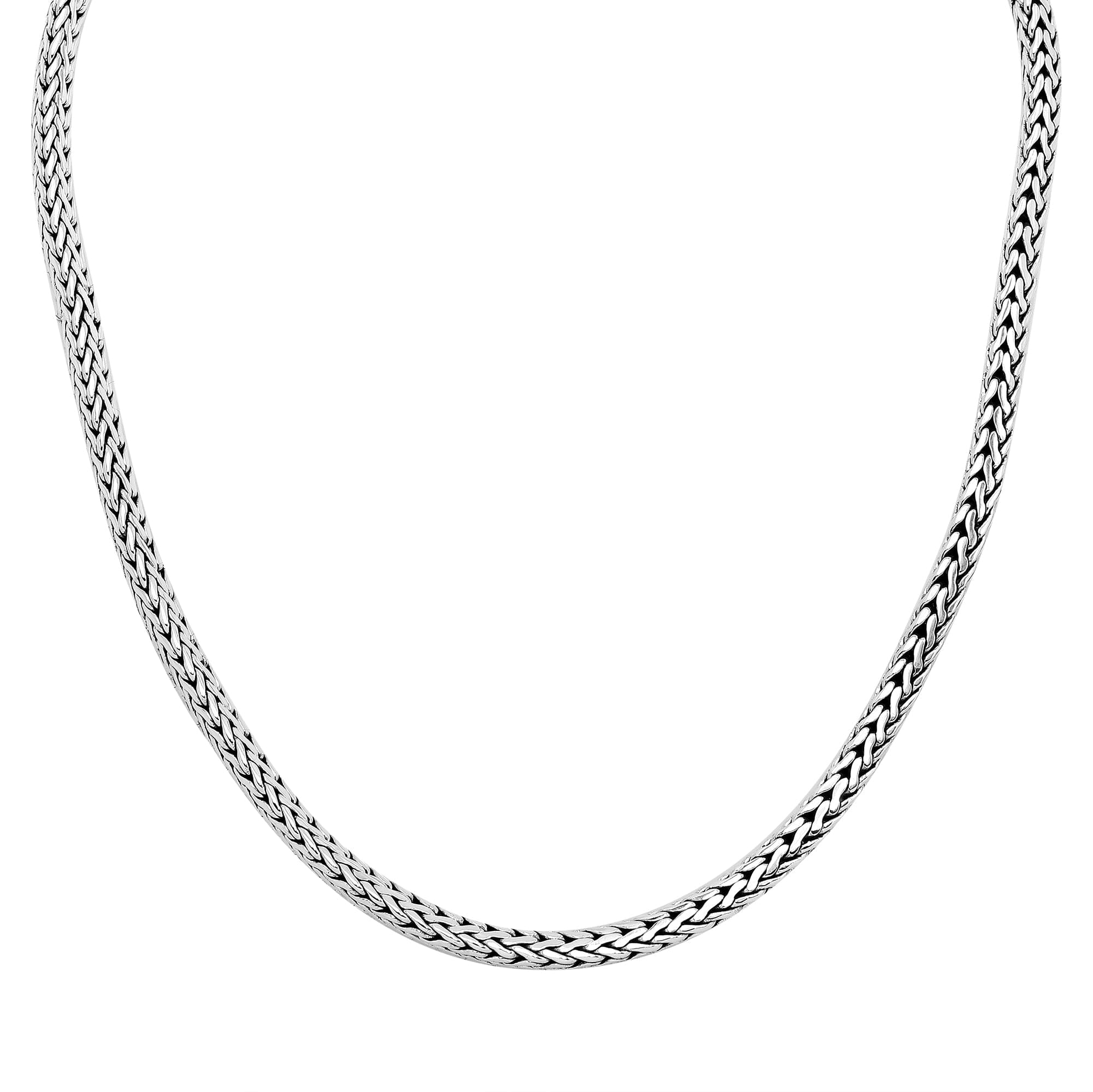 Wholesale 6 MM Sterling Silver chain with lobster lock, handcrafted in Bali, Indonesia.