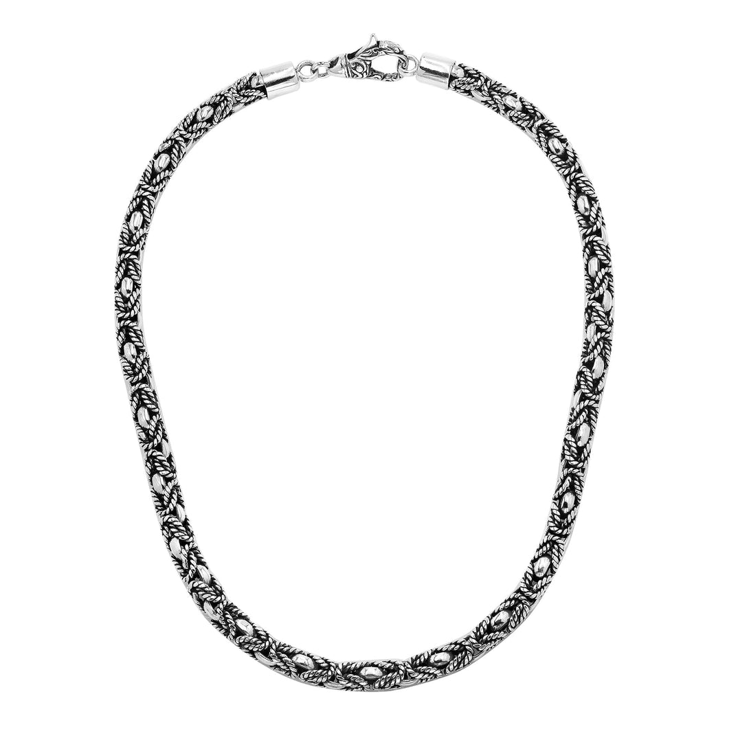 AN-6337-S-6MM-16" Bali Hand Crafted Sterling Silver Chain With Lobster Jewelry Bali Designs Inc 