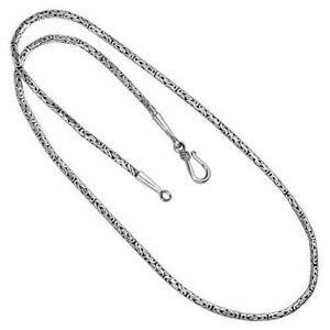 Silver Overlay Over Copper Bali Wheat Chain Necklace With Hook Clasp