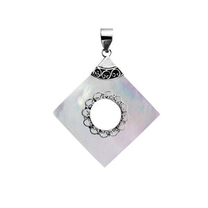 Sterling Silver Pendant With Mother Of Pearl Jewelry Bali Designs Inc