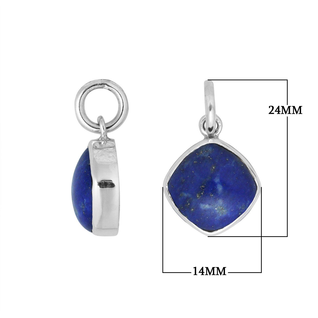 Lapis 925 silver cushion-cut pendant for wholesale jewelry orders