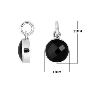 Black Onyx 925 silver round-cut pendant for wholesale jewelry orders