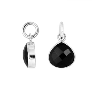 Black Onyx 925 silver teardrop-cut pendant for wholesale jewelry orders