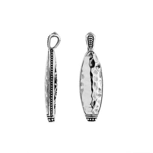 925 Hammered Silver Oval Pendant For Wholesale Jewelry Collection