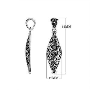 925 Silver Balinese Engraved Designer Oval Pendant For Wholesale Jewelry Collection