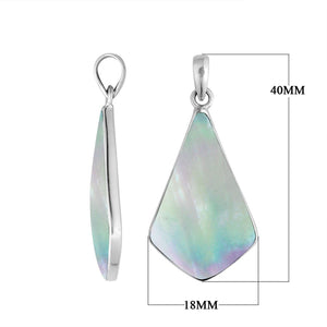 Sterling Silver Elegant Abstract Shape Mother Of Pearl Pendant For Wholesale Buyers.