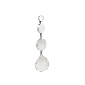 Sterling Silver Elegant Triple Drop Mother Of Pearl Pendant For Wholesale Buyers.