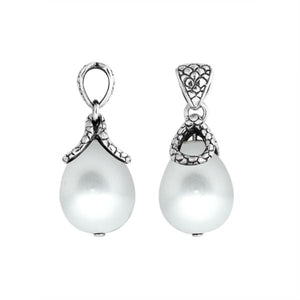 White Pearl Sterling Silver Drop Pendant For Wholesale Jewelry Collections