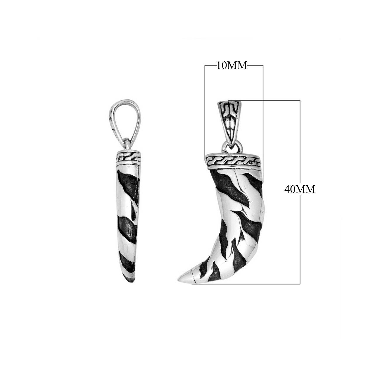 Wholesale sterling silver sword pendant with oxidized detailing.